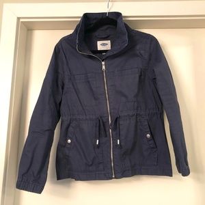 Old Navy Utility Jacket - Navy Blue Size Petite M